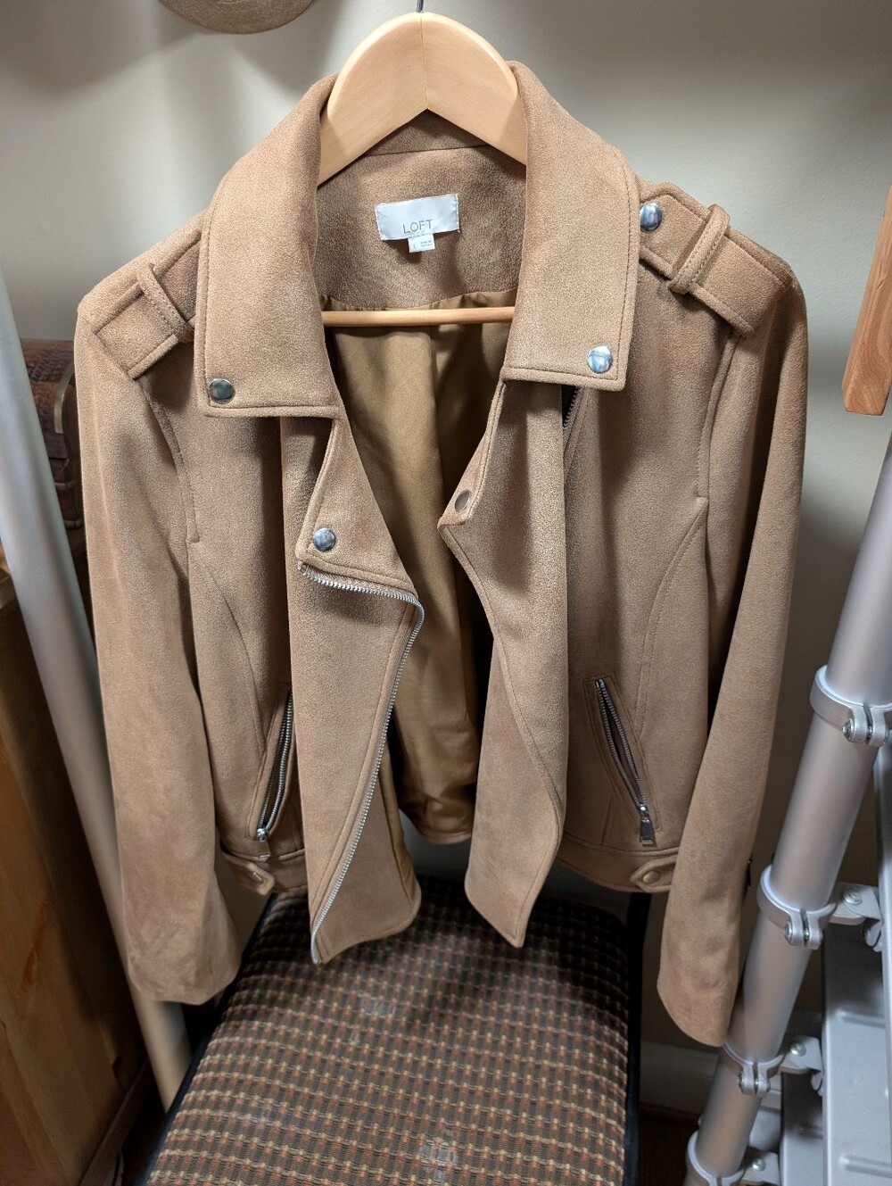 LOFT Faux Suede Moto Jacket